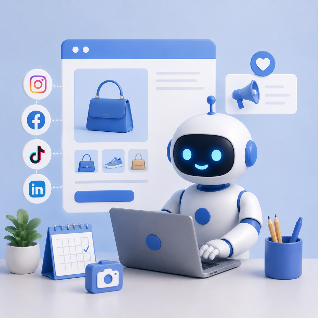 social media content + auto posting